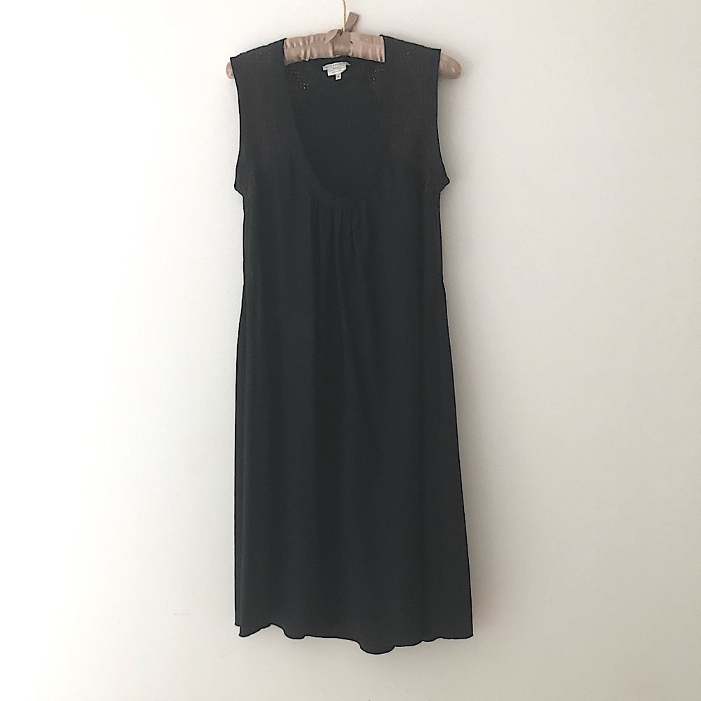 LUTZ & PATMOS black silk dress with eyelet detail